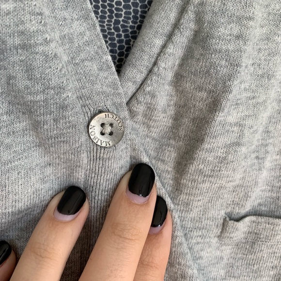 Maison Scotch gray/blue single button cardigan - Picture 3 of 8